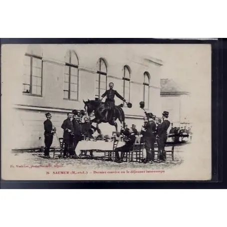 Expédition Rapide Carte postale 49 - Saumur - Dernier convive ou le dejeuner interrompu - Non voyage - Dos ...