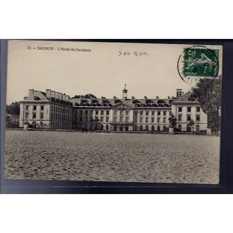 Livraison Express Carte postale 49 - Saumur - L' ecole de Cavalerie - Voyage - Dos divise...