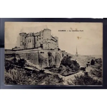 Carte postale 49 - Saumur - Le chateau-Fort - Voyage - Dos divise... Remise