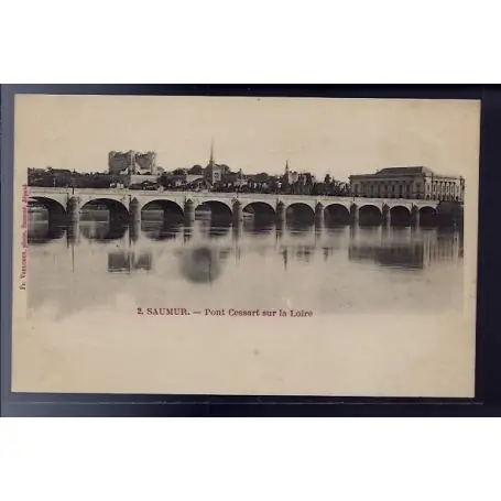 Carte postale 49 - Saumur - Pont Cessart sur la Loire - Non voyage - Dos non divise... Must-Have
