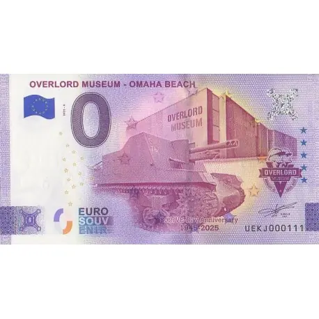 Livraison Mondiale Billet souvenir - 14 - Overlord Muséum - Omaha Beach - 2025-8 - No 111
