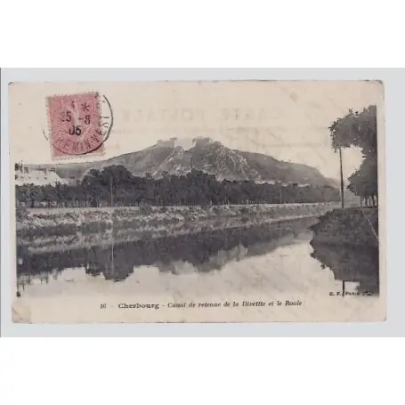 Carte postale 50 - Cherbourg - Canal de retenue de la divette et le roule - Voyage - Dos di En Vogue