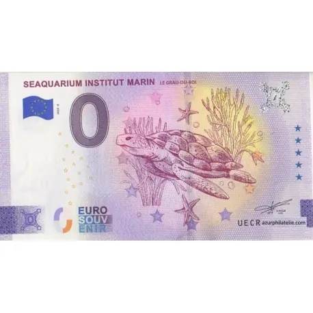 Billet souvenir - 30 - Seaquarium Institut marin - La tortue - 2025-8 Dernière Chance
