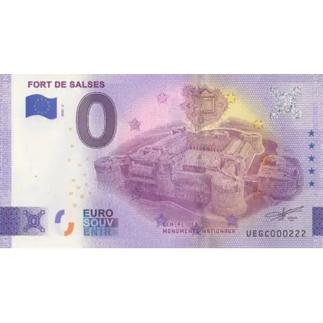 Original Billet souvenir - 66 - Fort de Salses - 2022-2 - No 222
