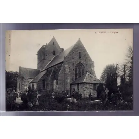 Carte postale 50 - Genets - L' eglise - Non voyage - Dos divise Authentique