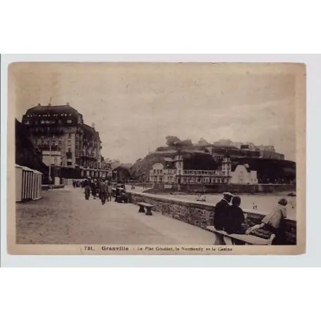 Nouvelle Collection Carte postale 50 - Granville - Le plat Gousset, le Normandy et le Casino - Voyage - Dos div
