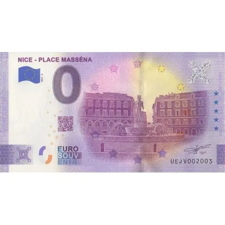Billet souvenir - 06 - Nice - Place Masséna - 2021-2 Livraison Gratuite