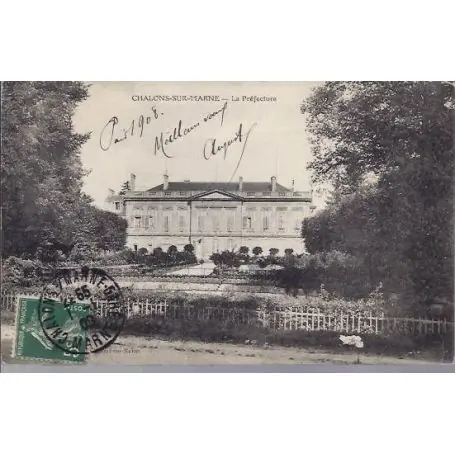 Carte postale 51 - Chalons/Marne - La prefecture - 1909 Top Qualité