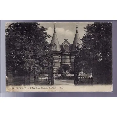 Carte postale 51 - Epernay - L' entree du chateau de Pekin - Voyage - Dos divise Dernier Modèle