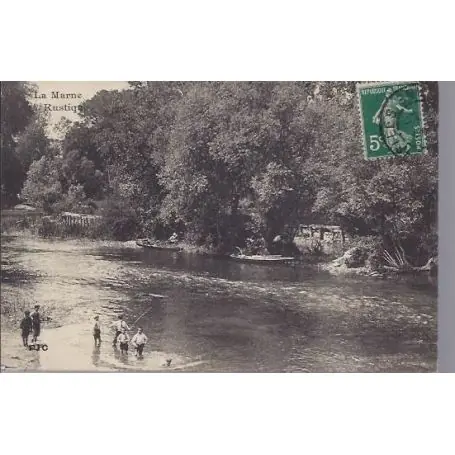 Carte postale 51 - La Marne rustique - Pecheurs Populaire