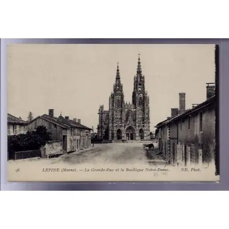 Réduction Carte postale 51 - Lepine - La Grande-rue et la Basilique Notre-Dame - Non voyage - Dos div
