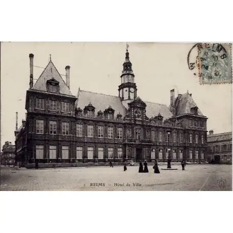 Populaire Carte postale 51 - Reims - Hotel de ville - Voyage - Dos divise
