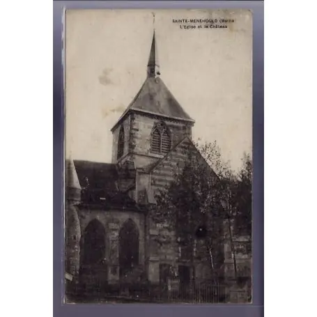 Carte postale 51 - Sainte-Menehould - l' eglise et le chateau - Non voyage - Dos divise Marque