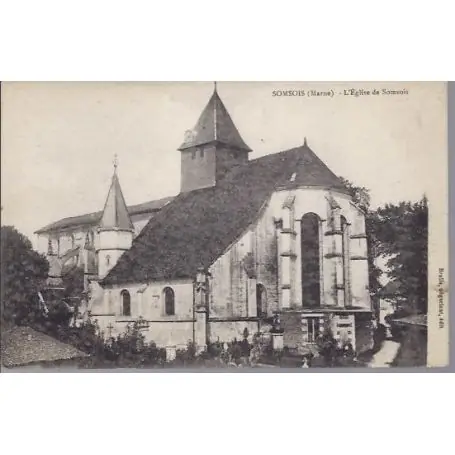 Carte postale 51 - Somsois - L'eglise Garantie Incluse