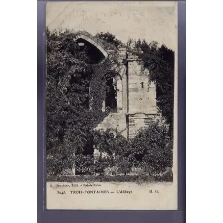 Carte postale 51 - Trois-Fontaines - L ' Abbaye - Non voyage - Dos divise Soldes