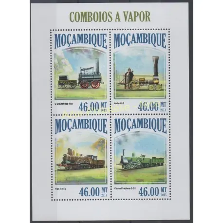 Mozambique - 2013 - No 5713/5716 - Trains Édition Limitée