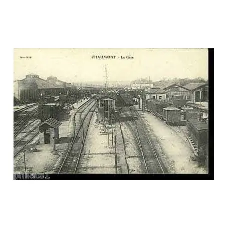 Carte postale 52 - Chaumont - Vue generale de la gare - Train Vente Flash