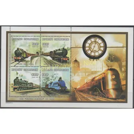 Centrafricaine (République) - 1998 - No 1435/1438 - Trains Certifié