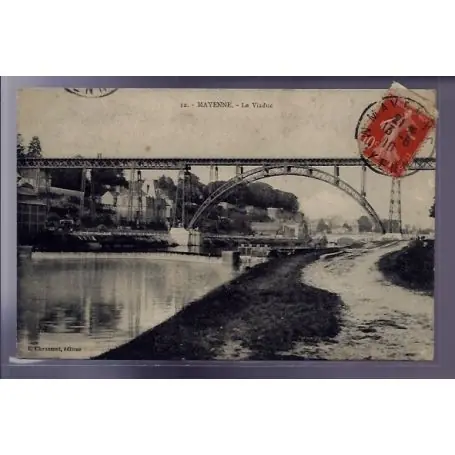 Retour Gratuit Carte postale 53 - Mayenne - le Viaduc - Voyage - Dos divise