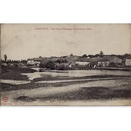 Achetez Aujourd’hui Carte postale 54 - Ansauville - Rue neuve-Charpagne et le ruisseau d'Esse - Voyage - Dos div
