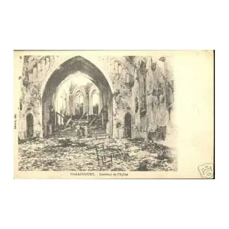 Nouveauté Carte postale 54 - HARAUCOURT - INTERIEUR DE L'EGLISE BOMBARDEE