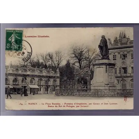 Carte postale 54 - Nancy - La place Stanislas - fontaine d' Amphitrite, par Guibal et Jean Tendance
