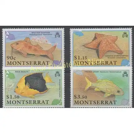 Montserrat - 1990 - No 747/750 - Poissons Livraison Express