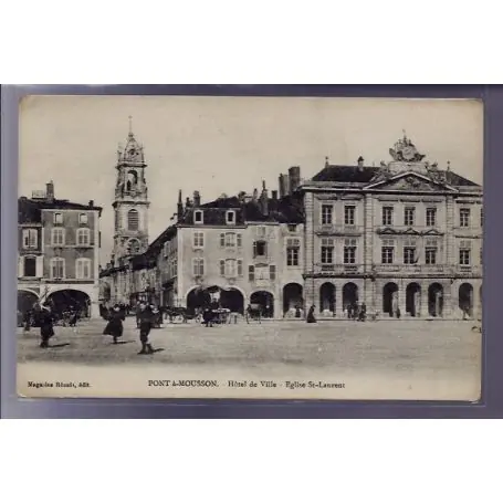 Jusqu’à Épuisement Des Stocks Carte postale 54 - Pont-a -Mousson - Hotel de Ville - eglise St-Laurent - Non voyage - Dos d