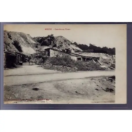 Carte postale 55 - Gourbis au Front - Non voyage - Dos divise Nouvel Arrivage