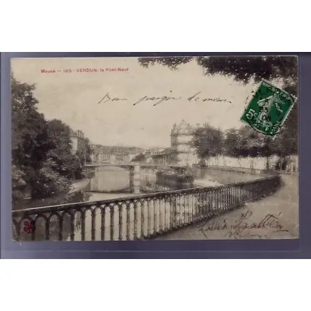 Pas Cher Carte postale 55 - Verdun - Le Pont-Neuf - Voyage - Dos divise