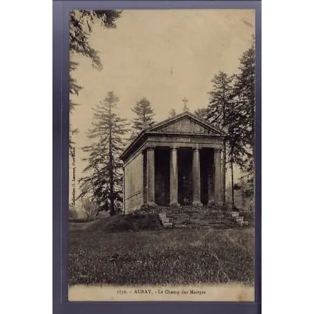 Carte postale 56 - Auray - Le champ des Martyrs - Non voyage - Dos divise Exclusif