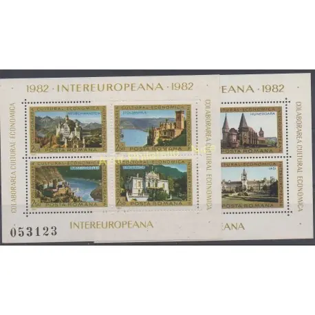 Livraison Gratuite Roumanie - 1982 - No BF 153 - BF 154 - Monuments