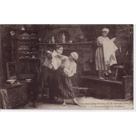 Seulement Aujourd’hui Carte postale 56 - Bretagne - Autour des lits-clos - L'etrenne de la barbe - Voyage - Dos di