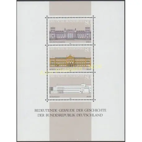 Certifié Allemagne occidentale (RFA) - 1986 - No BF 19 - Monuments