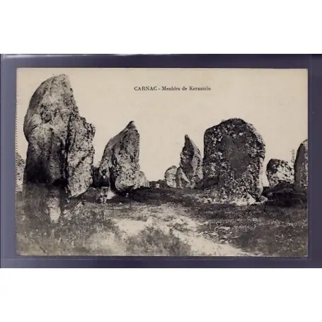 Certifié Carte postale 56 - Carnac - Menhirs de Kermario - Voyage - Dos divise