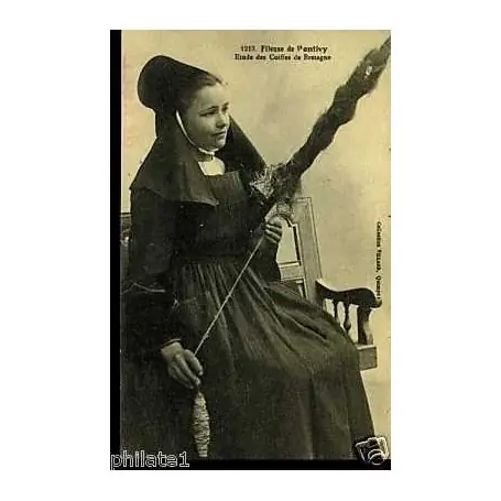 Soldes Carte postale 56 - Jeune fille de Pontivy - Etude des coiffes
