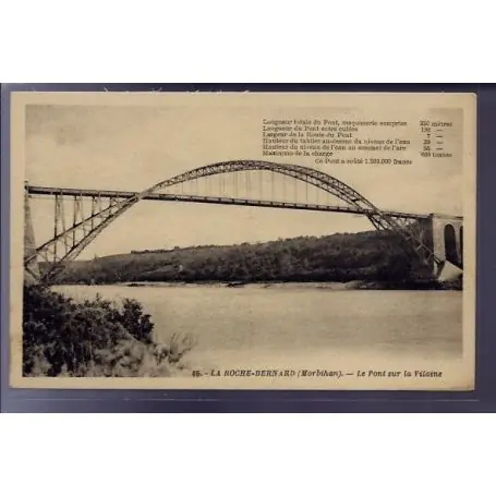 Tendance Carte postale 56 - La Roche-Bernard - Le Pont sur la Vilaine - Non voyage - Dos divise