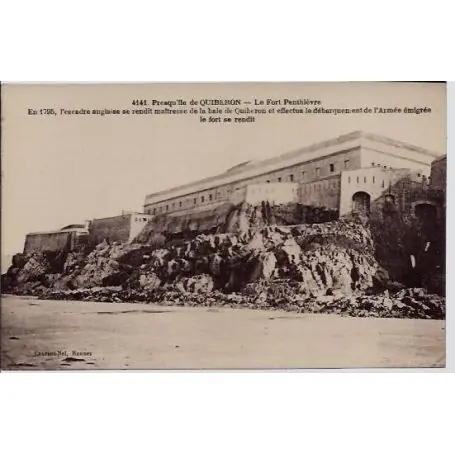 Super Prix Carte postale 56 - Presqu'ile de Quiberon - Le fort Penthievre - Non voyage - Dos divise