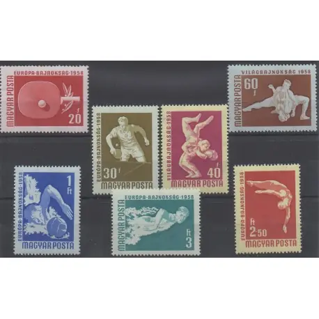 Prix Choc Hongrie - 1958 - No 1257/1263 - Sport