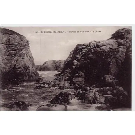 Carte postale 56 - St-Pierre-Quiberon - Rochers de port Bara - Le Chaos - Non voyage - Dos d Promotion Saisonnière