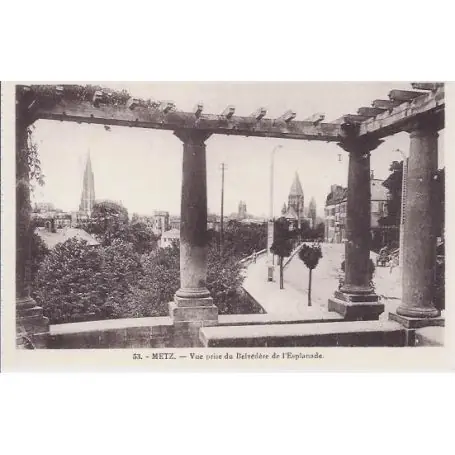 Carte postale 57 - Metz - Vue du belvedere de l'Esplanade Vente Directe