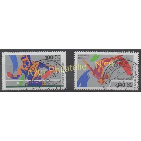 Allemagne occidentale (RFA) - 1989 - No 1240/1241 - Sport - oblitéré Expédié Aujourd’hui
