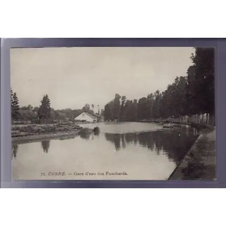Carte postale 58 - Cosne - Gare d'eau des Fouchards - Voyage - Dos divise Prix Choc