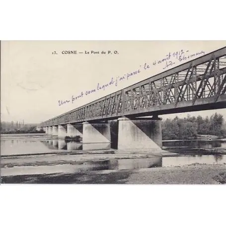 Carte postale 58 - Cosne - Le pont du P.O - 1912 Top Qualité