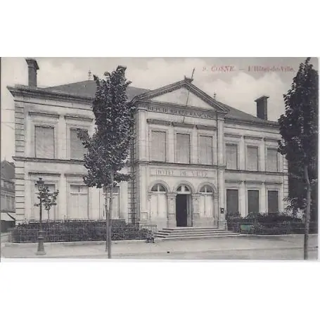 Carte postale 58 - Cosne - L'Hotel de ville - 1912 Promotion Saisonnière