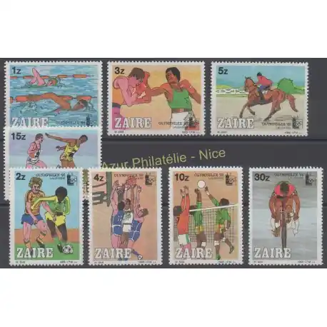 Nouvel Arrivage Zaïre - 1985 - No 1194/1201 - Sport