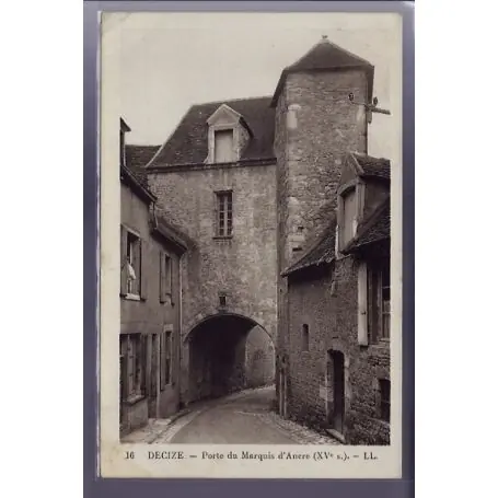 Prix Promo Carte postale 58 - Decize - Porte du Marquis d' Ancre XVe siecle - Voyage - Dos divise