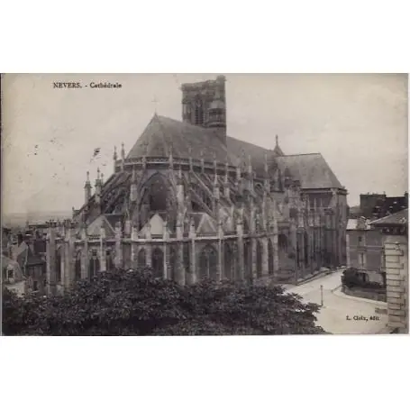 Top Vente Carte postale 58 - Nevers - Cathedrale - Voyage - Dos divise