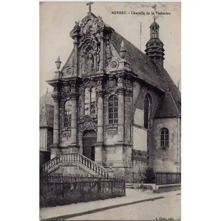Carte postale 58 - Nevers - Chapelle de la Visitation- Voyage - Dos divise Vente Flash