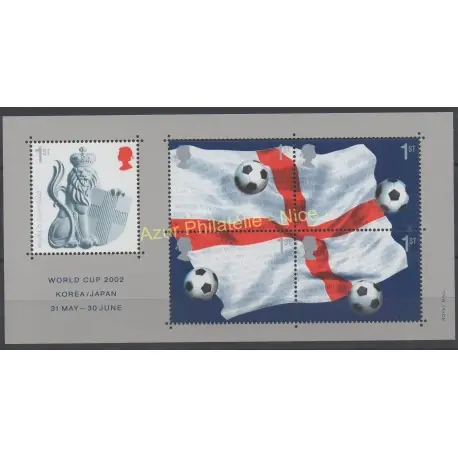 Offre Limitée Timbres - Thème coupe du monde de football - Grande-Bretagne - 2002 - No BF 17